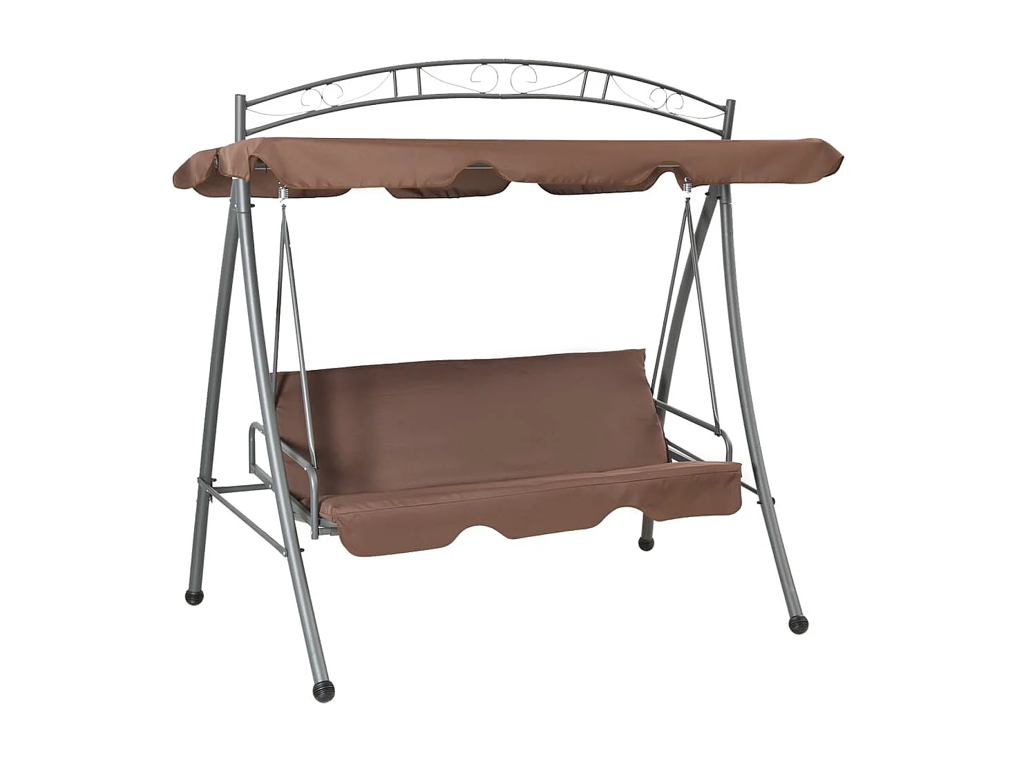 Balancelle convertible d'extérieur avec auvent Café