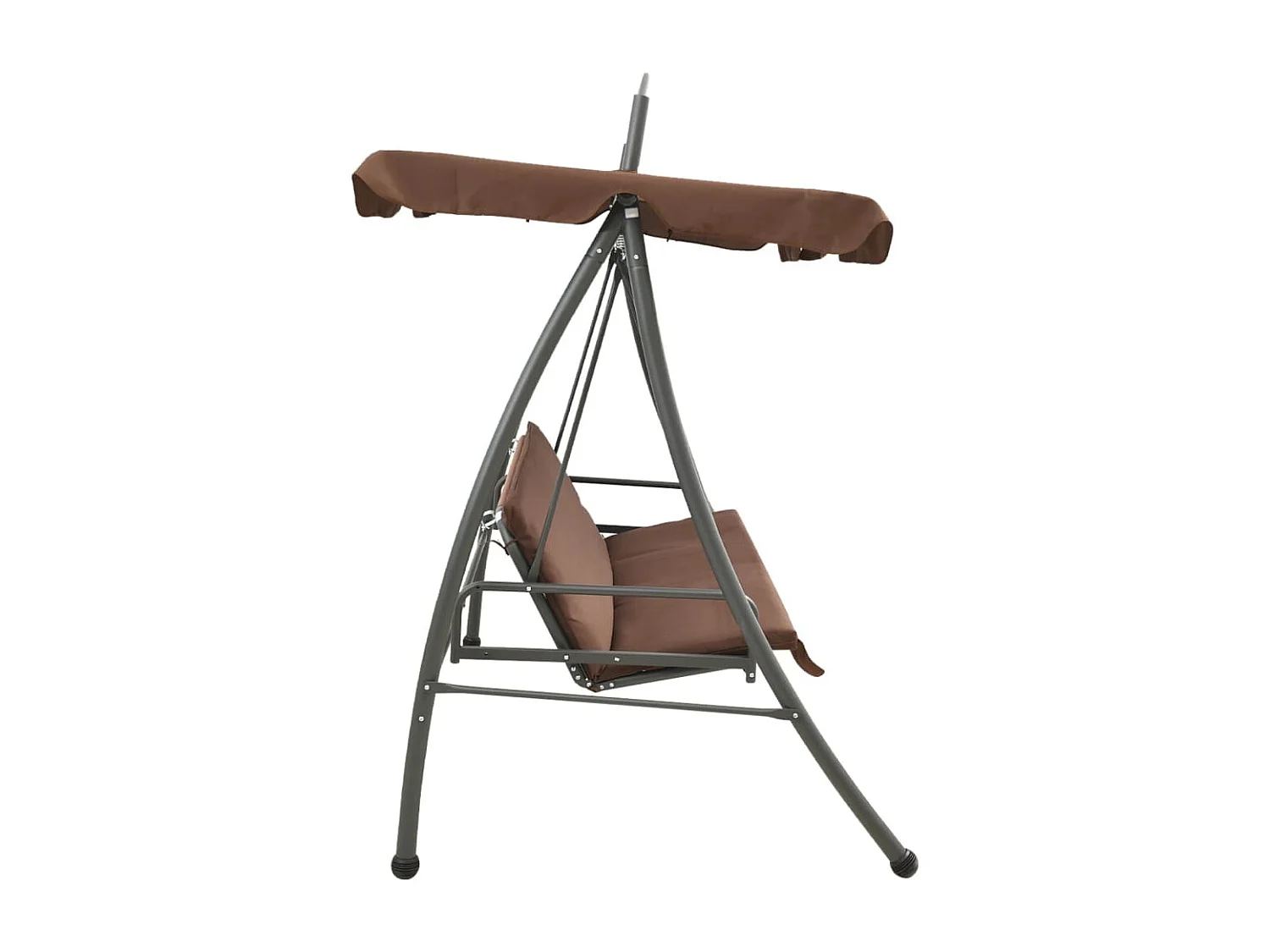 Balancelle convertible d'extérieur avec auvent Café