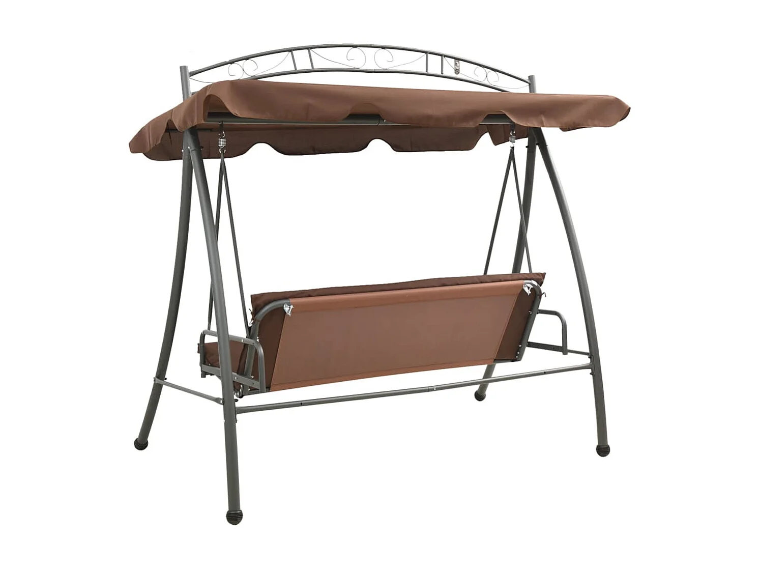 Balancelle convertible d'extérieur avec auvent Café