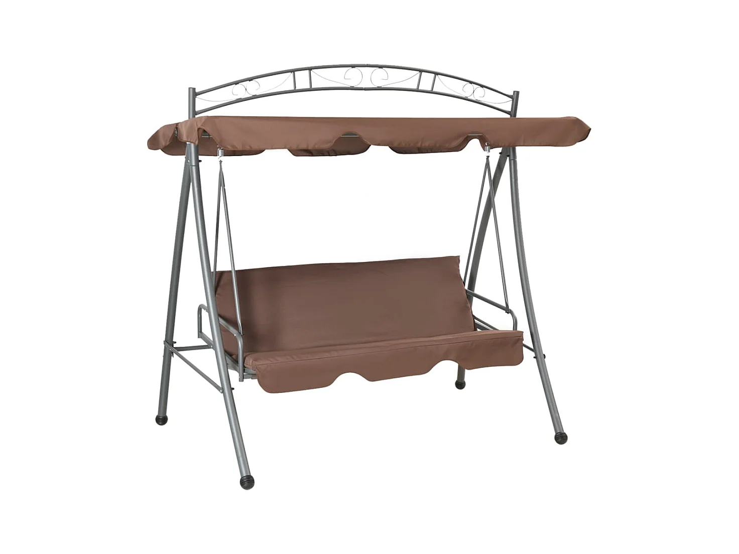 Balancelle convertible d'extérieur avec auvent Café