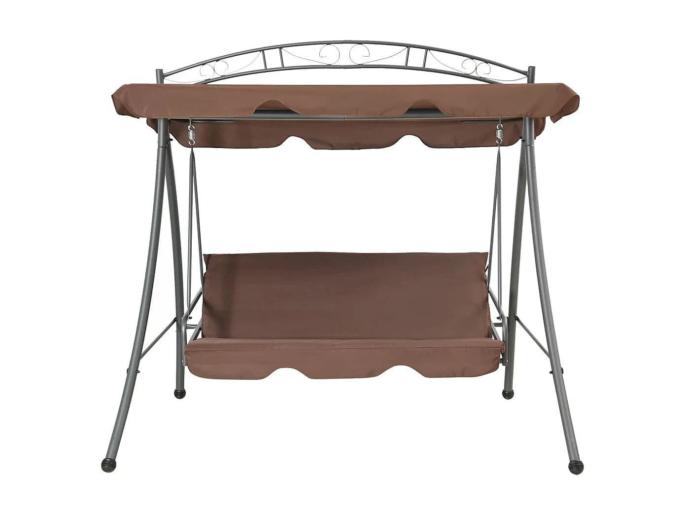 Balancelle convertible d'extérieur avec auvent Café