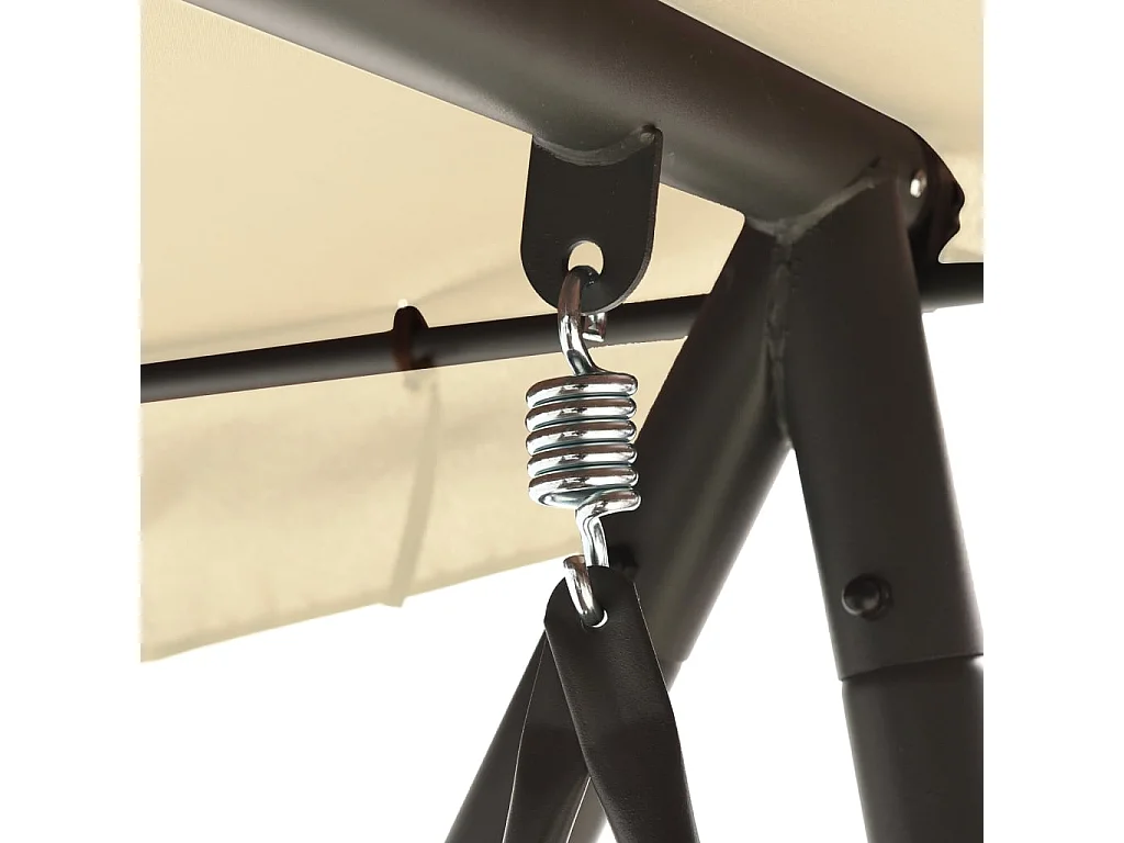 Balancelle d'extérieur avec auvent Blanc sable