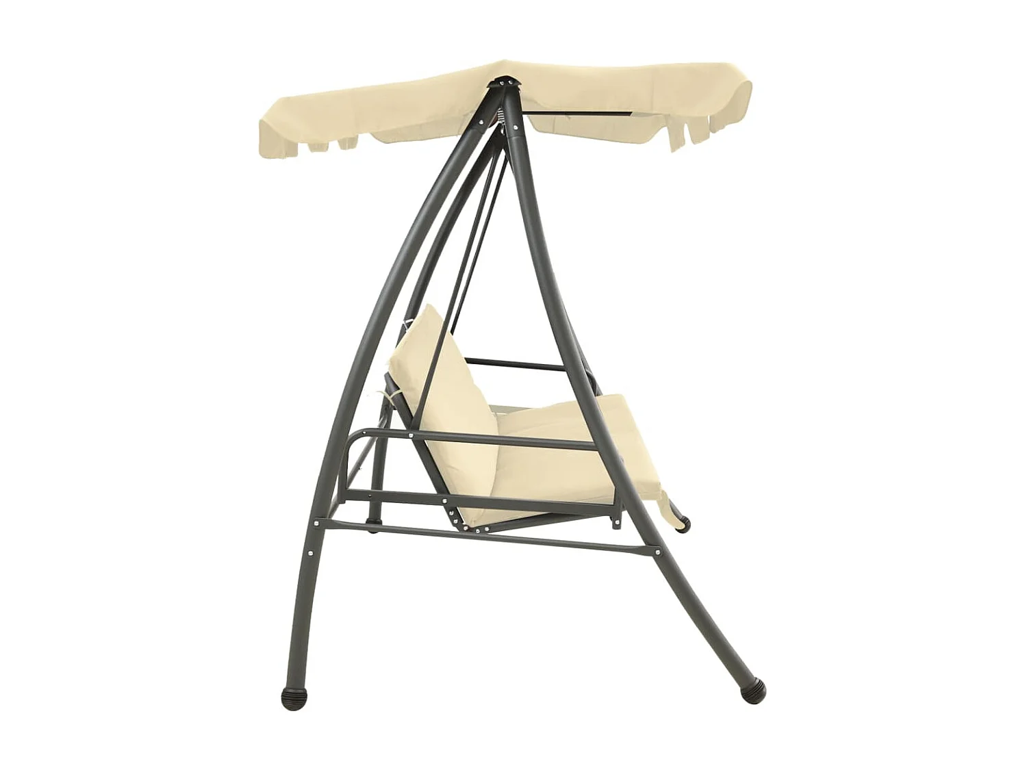 Balancelle d'extérieur avec auvent Blanc sable