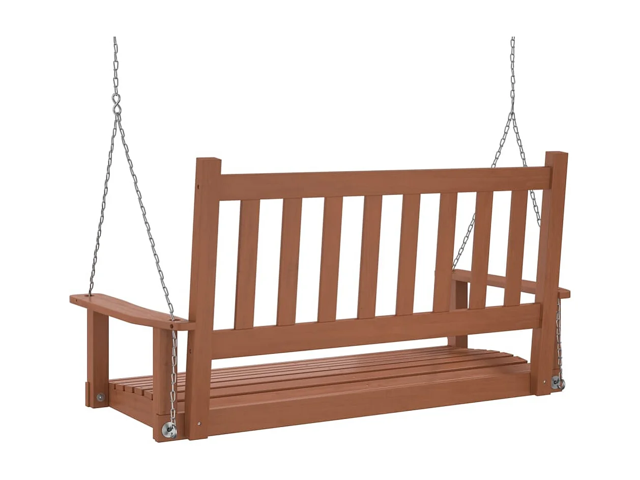 Banc de balançoire de jardin chaînes en métal bois massif sapin