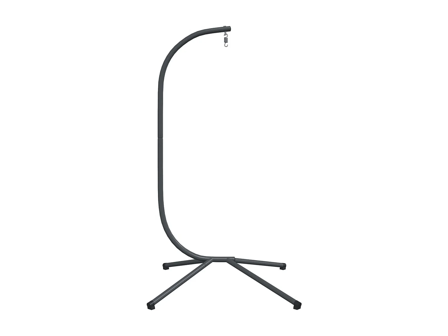 Suporte para cadeira suspensa oval em aço antracite