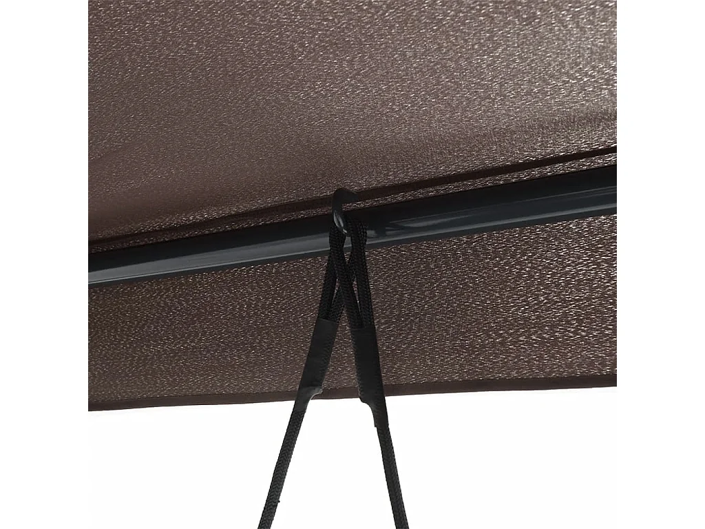 Balancelle de jardin avec auvent marron café acier