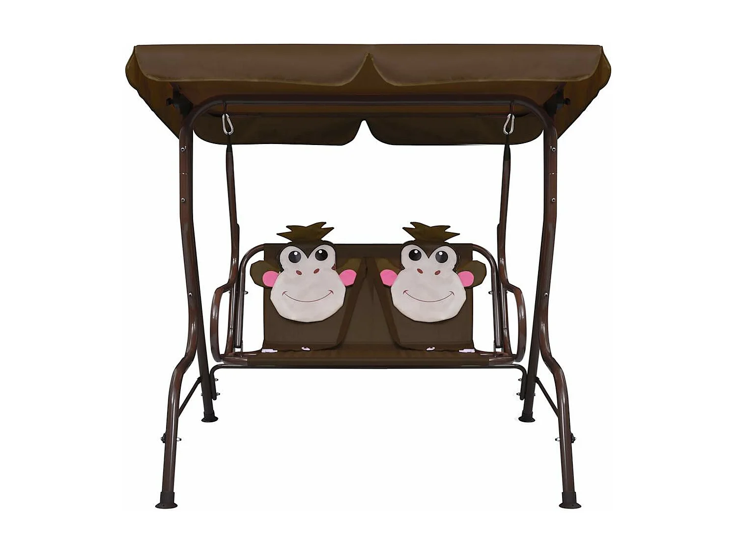 Balancelle pour enfants Marron 115x75x110 cm Tissu