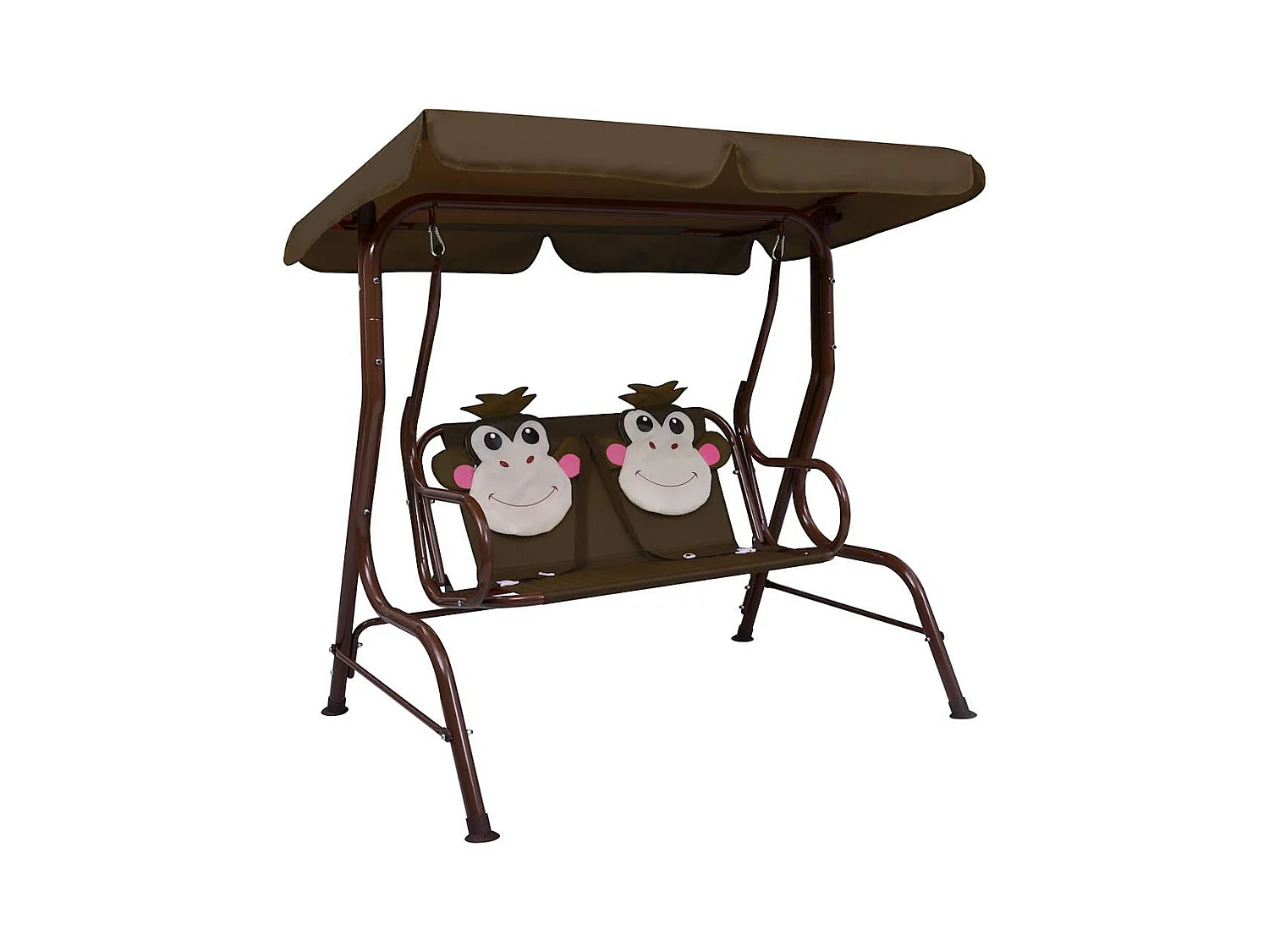 Balancelle pour enfants Marron 115x75x110 cm Tissu