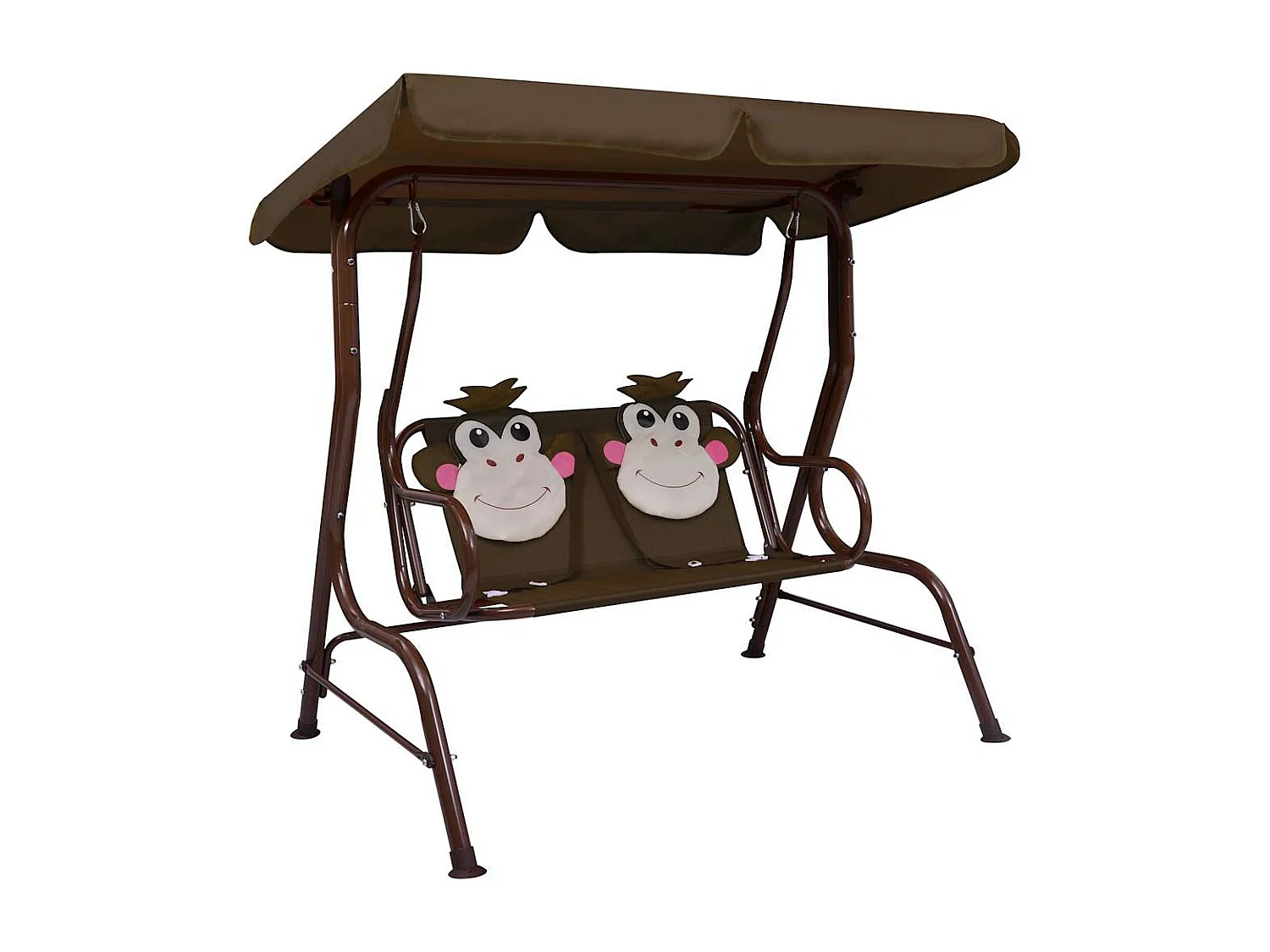 Balancelle pour enfants Marron 115x75x110 cm Tissu