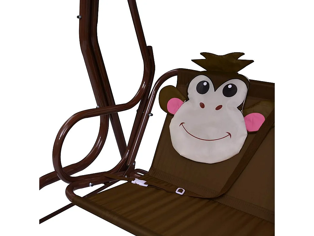 Balancelle pour enfants Marron 115x75x110 cm Tissu