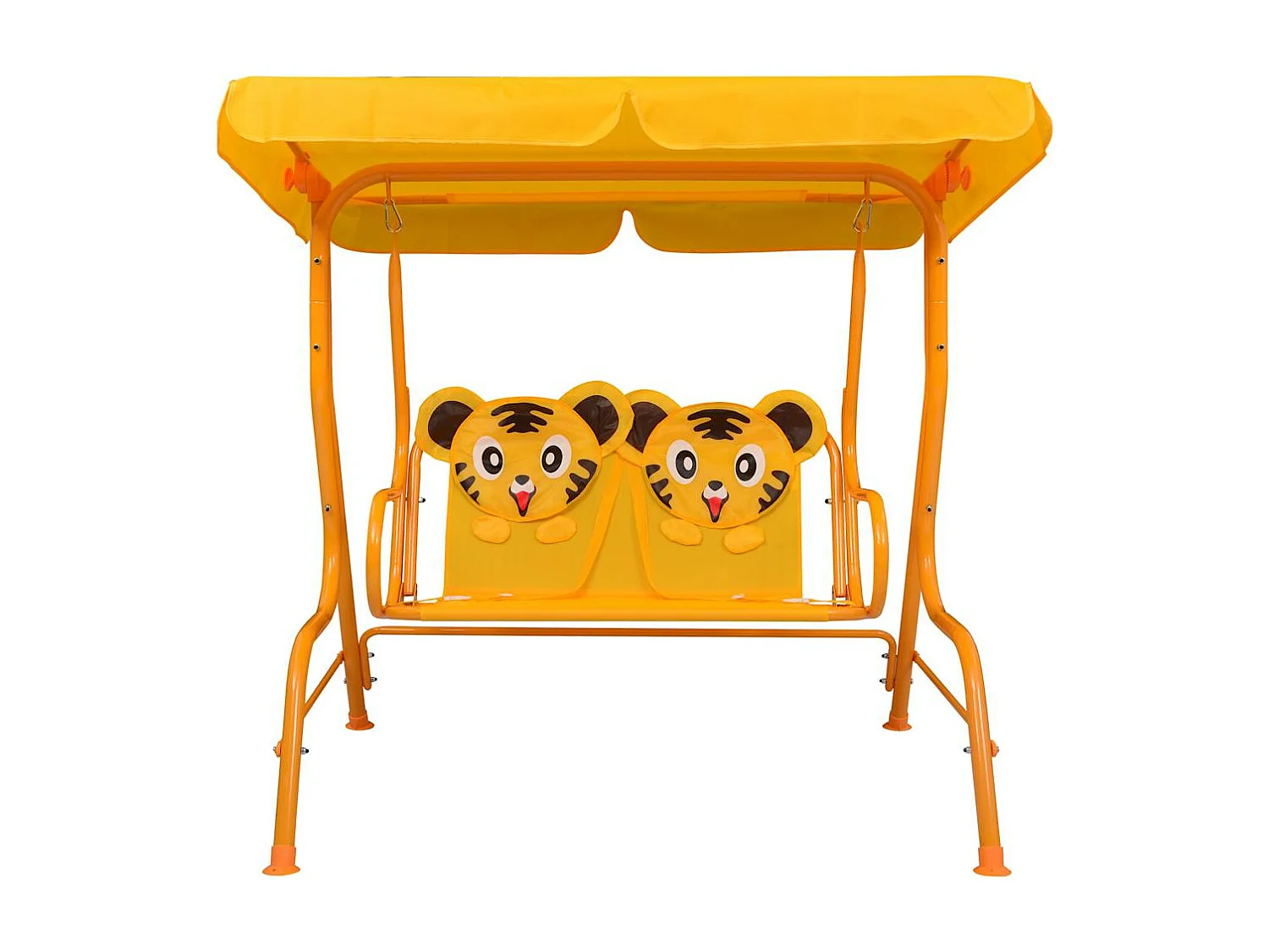 Balancelle pour enfants Jaune 115x75x110 cm Tissu