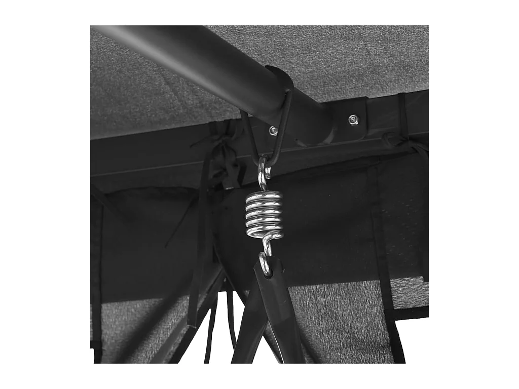 Balancelle convertible à auvent Anthracite 220x160x240 cm Acier