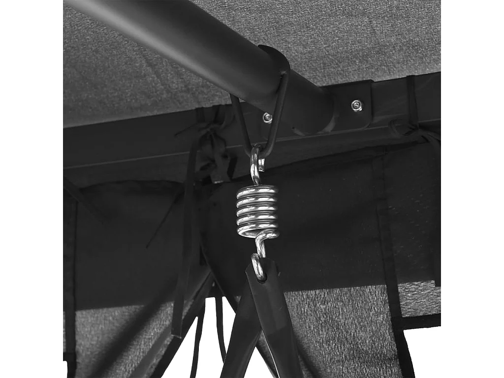 Balancelle convertible à auvent Anthracite 220x160x240 cm Acier