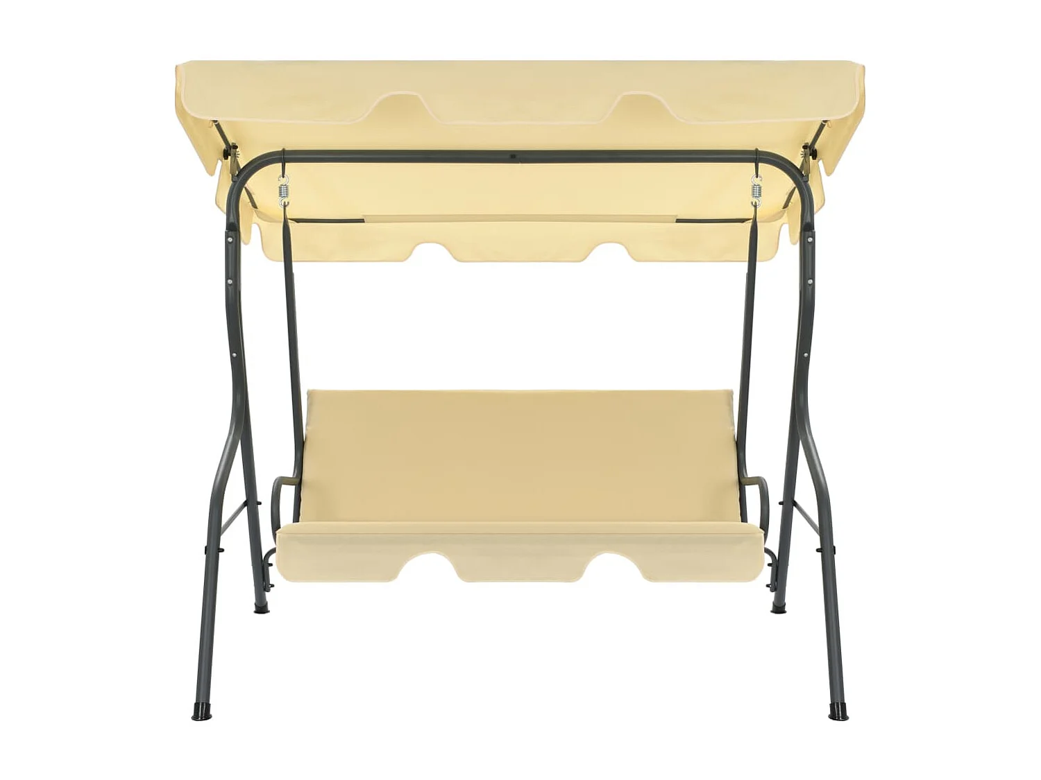 Balancelle de jardin Blanc crème 170 x 110 x 153 cm