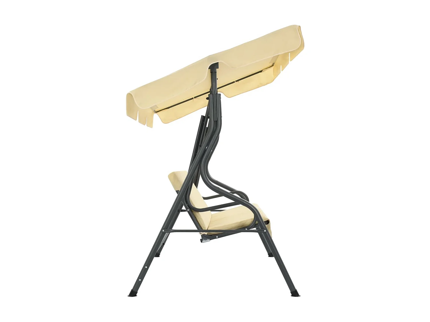 Balancelle de jardin Blanc crème 170 x 110 x 153 cm