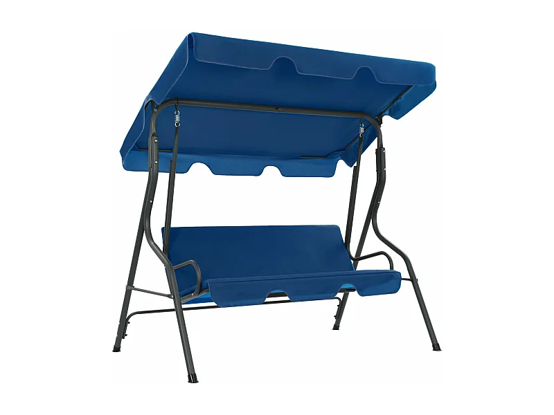 Balancelle de jardin Bleu foncé 170 x 110 x 153 cm Tissu