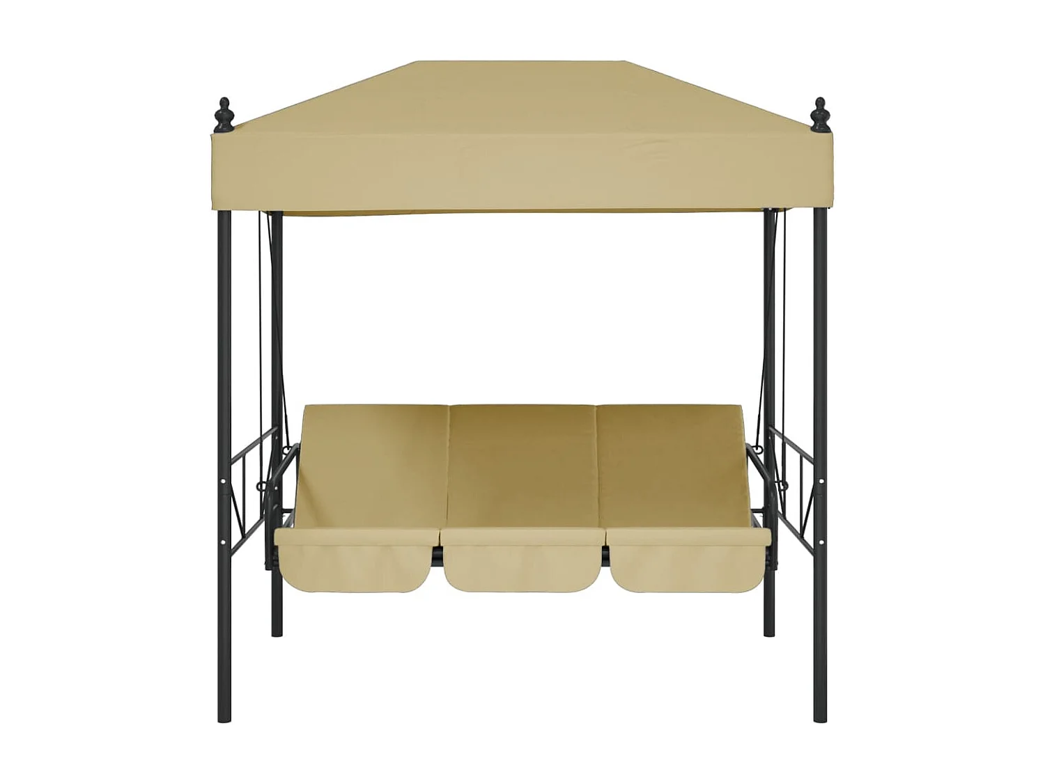 Gartenschaukel mit Sanddach aus Stahl