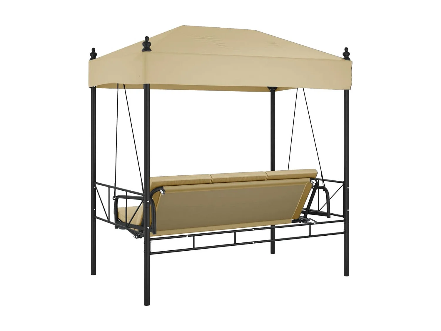 Gartenschaukel mit Sanddach aus Stahl