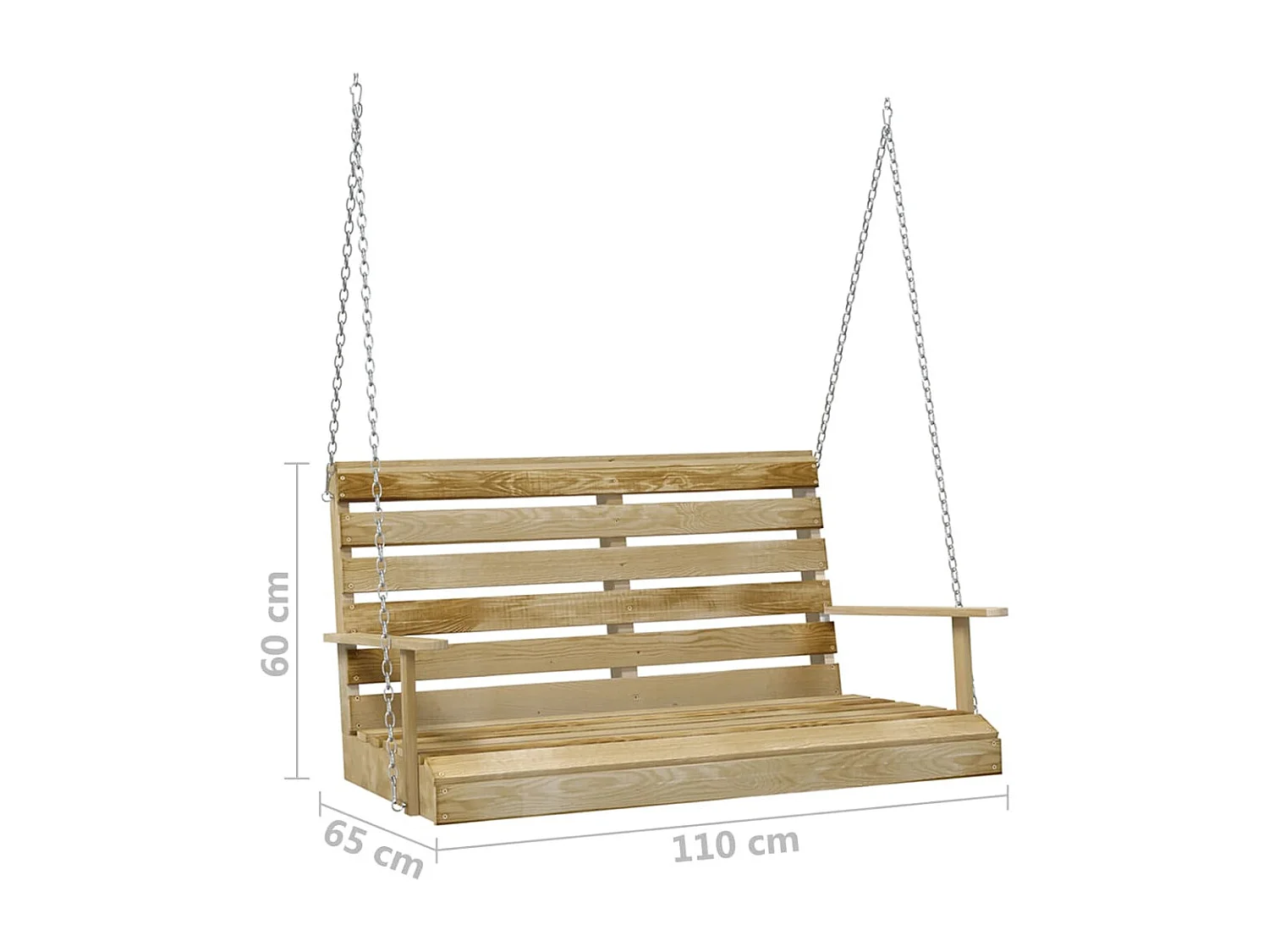 Balancelle 110 cm Bois de pin imprégné