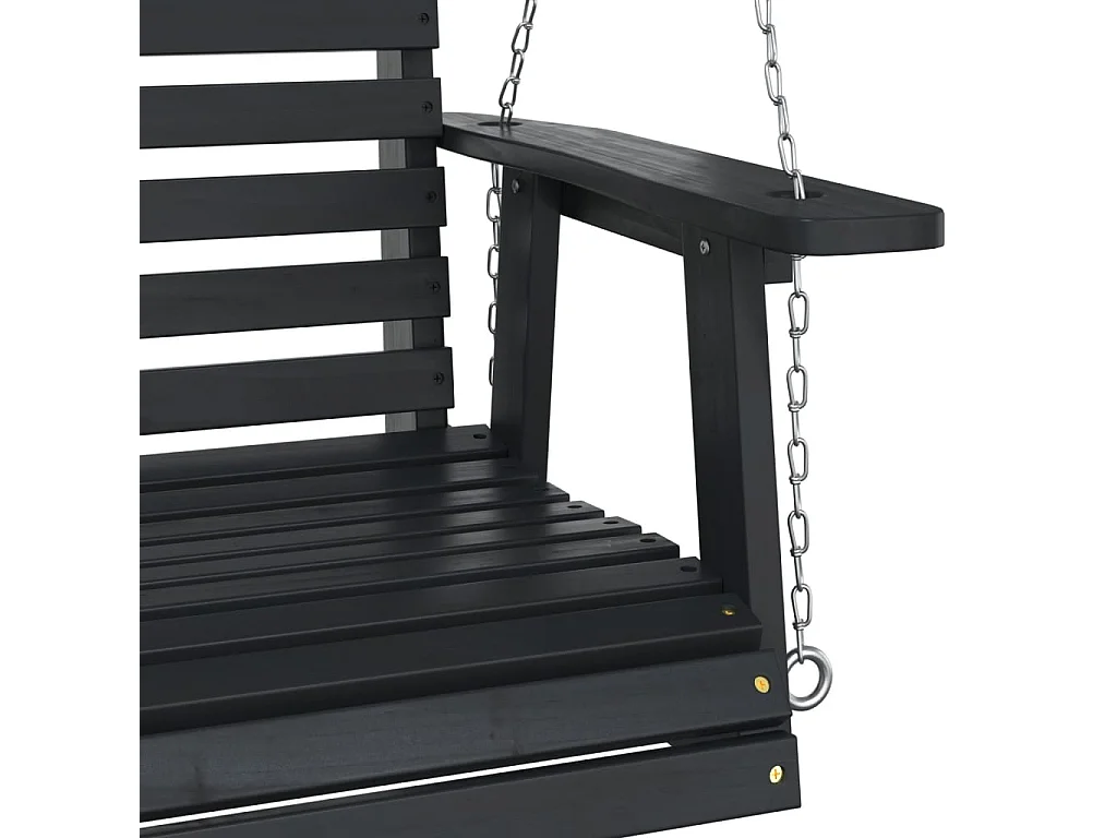 Chaise balançoire de jardin chaînes en métal bois massif sapin