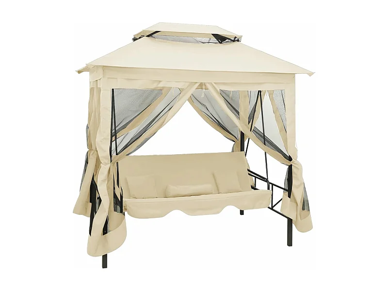 Belvédère convertible en balancelle Blanc crème