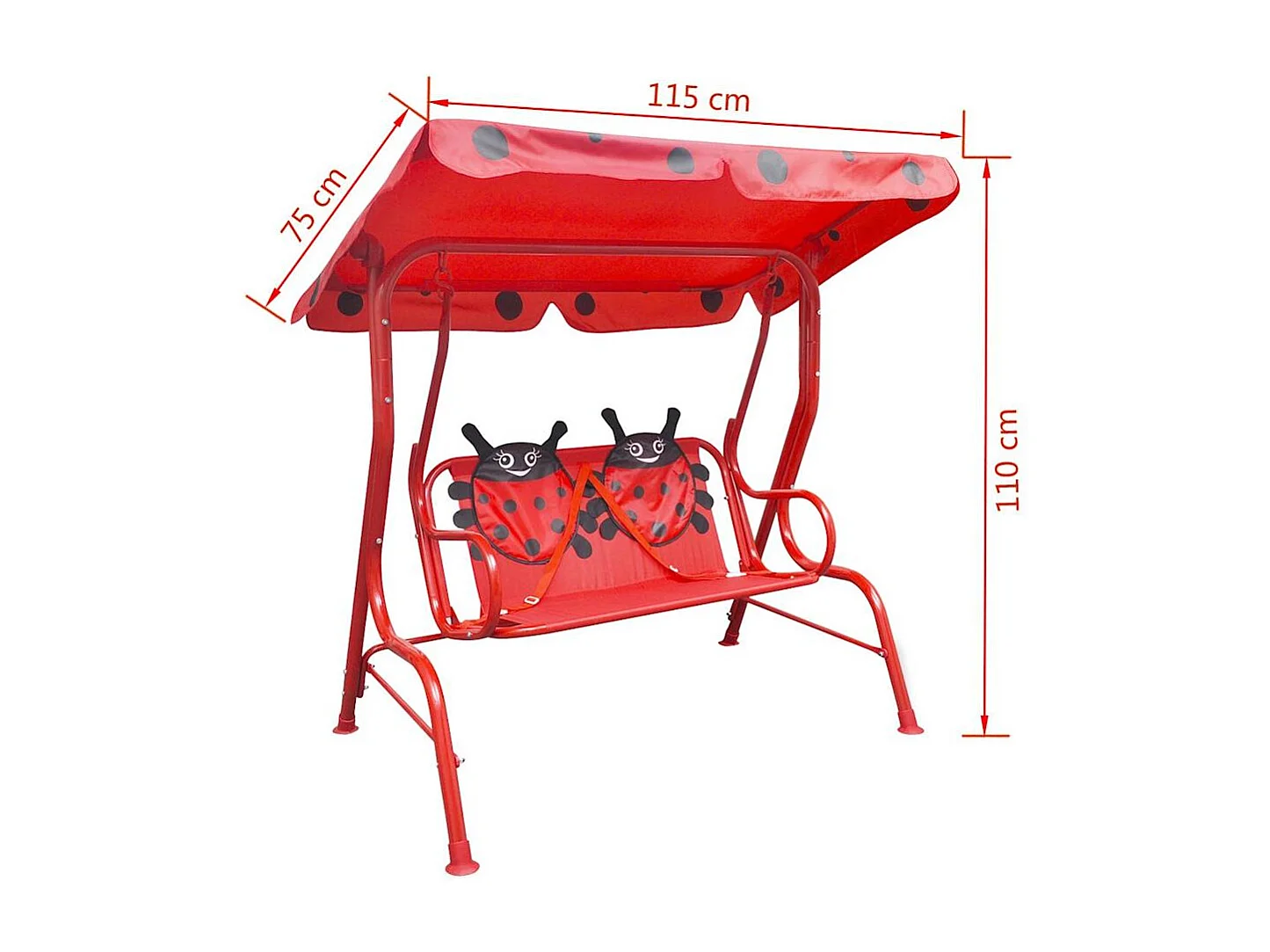 Siège balançoire pour enfants Rouge