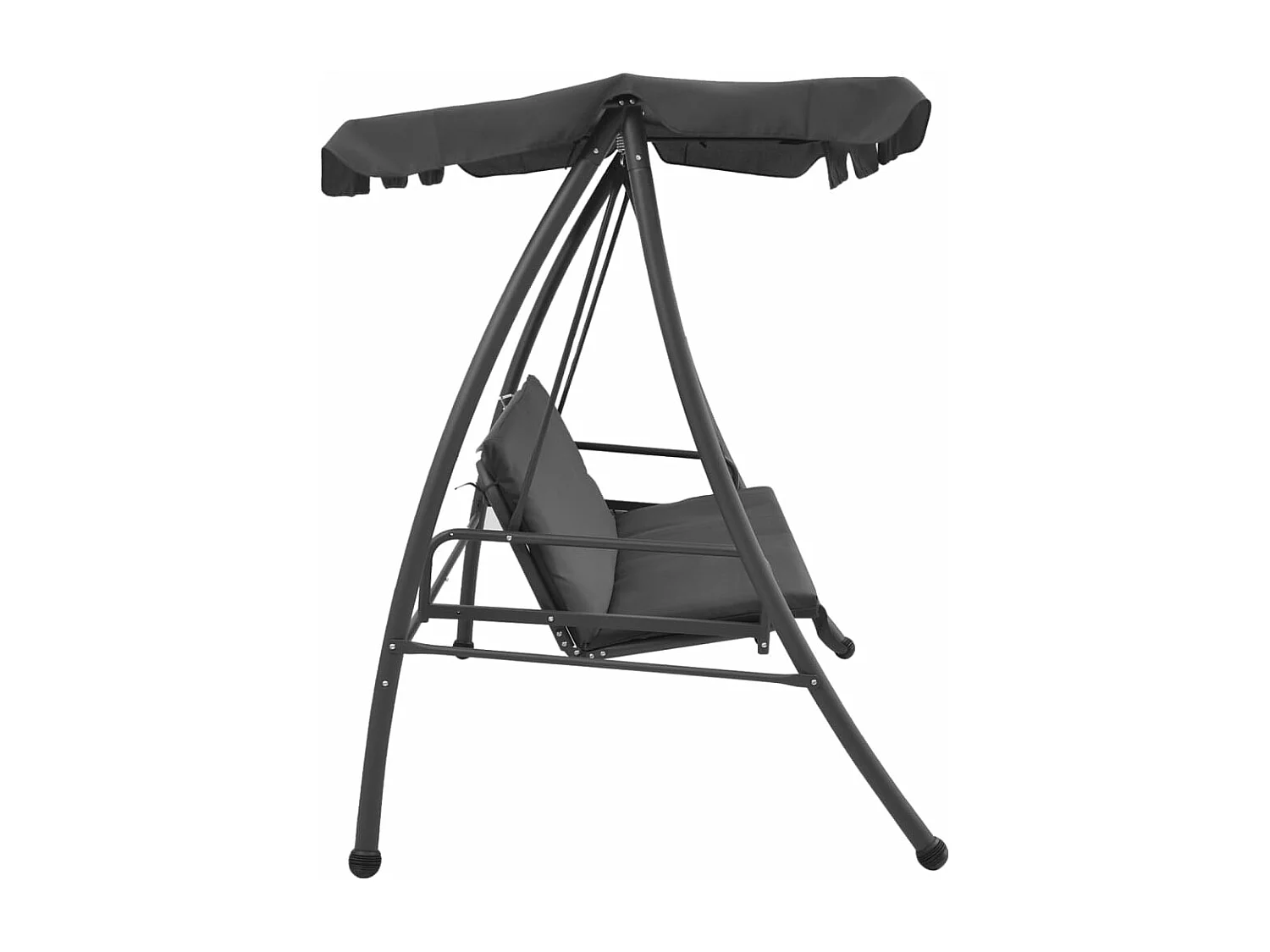 Balancelle de jardin avec auvent Anthracite 192x118x175cm Acier