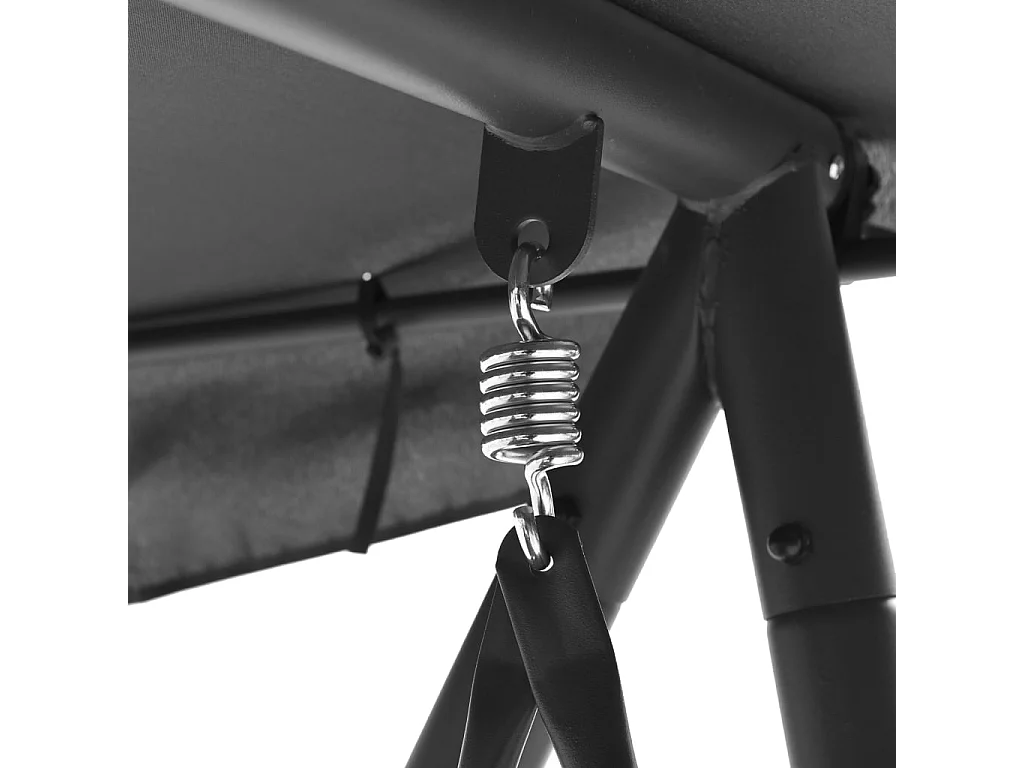 Balancelle de jardin avec auvent Anthracite 192x118x175cm Acier