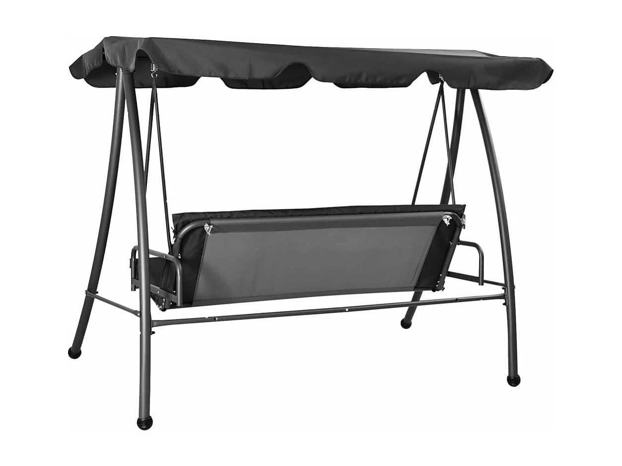 Balancelle de jardin avec auvent Anthracite 192x118x175cm Acier