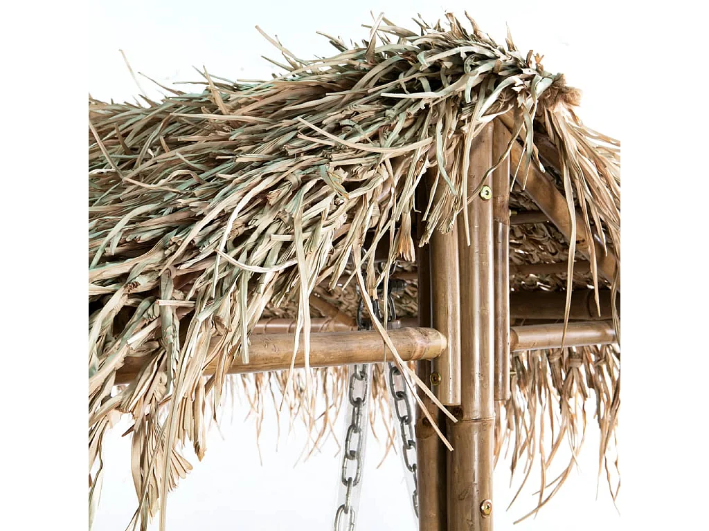 Balancelle à 2 places avec feuilles de palmier Bambou 202 cm