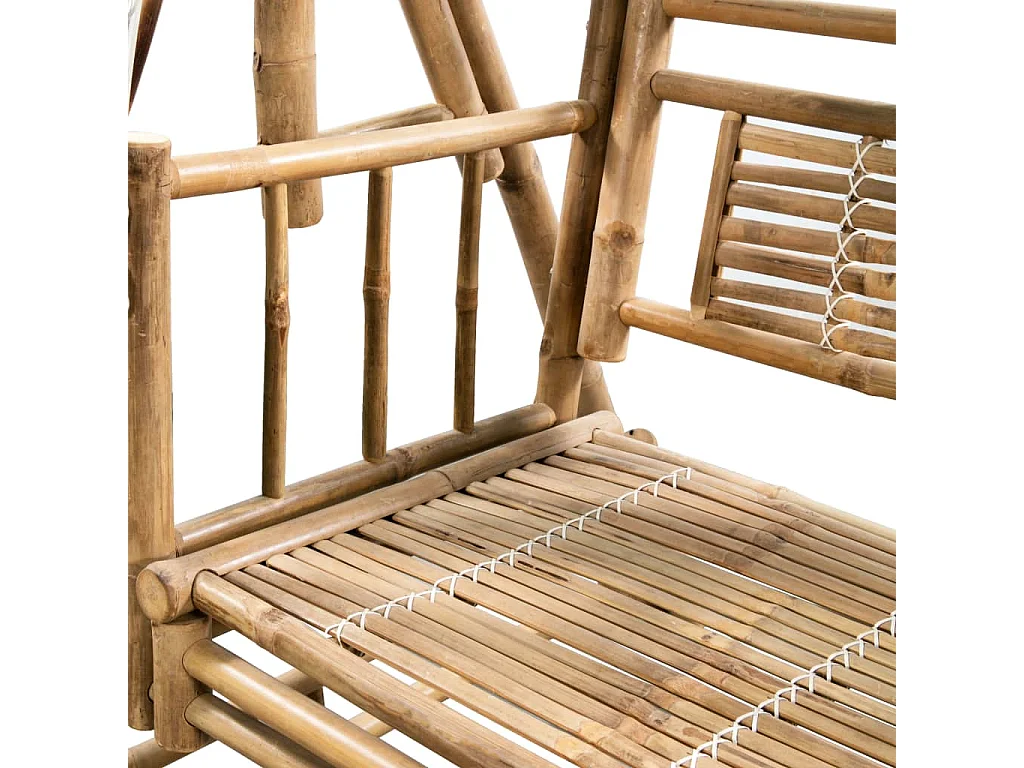 2-zits schommel met palmbladeren Bamboe 202 cm
