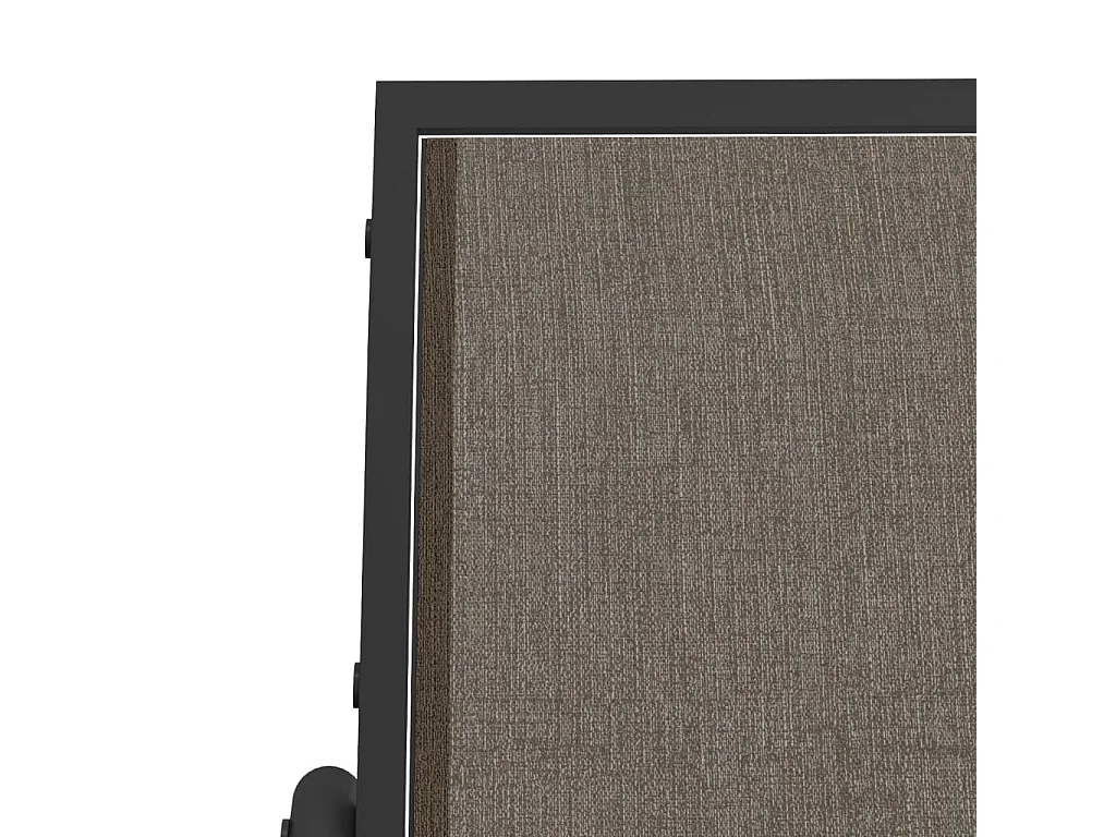 Banc oscillant de jardin marron 120,5x76x86,5cm textilène/acier