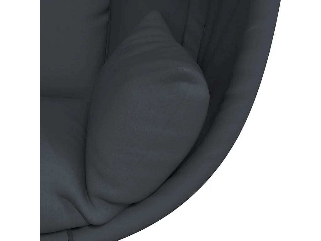 Chaise suspendue en forme d'œuf avec support anthracite