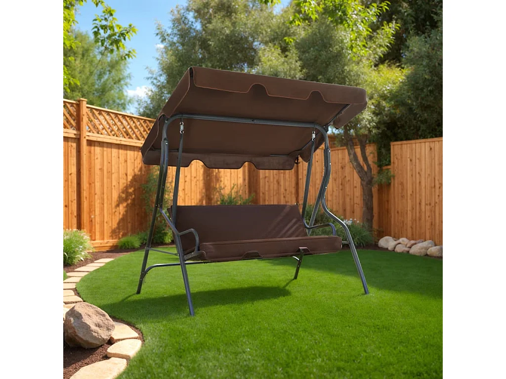 Balancelle de jardin Café 170 x 110 x 153 cm