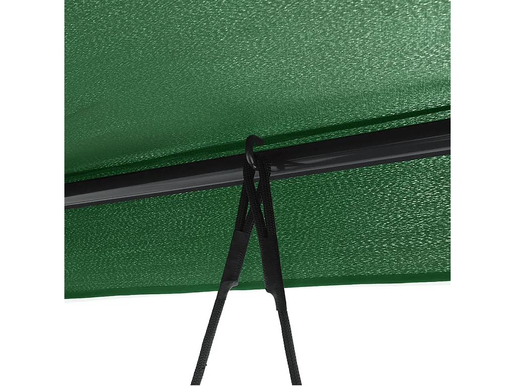Balancelle de jardin avec auvent vert acier