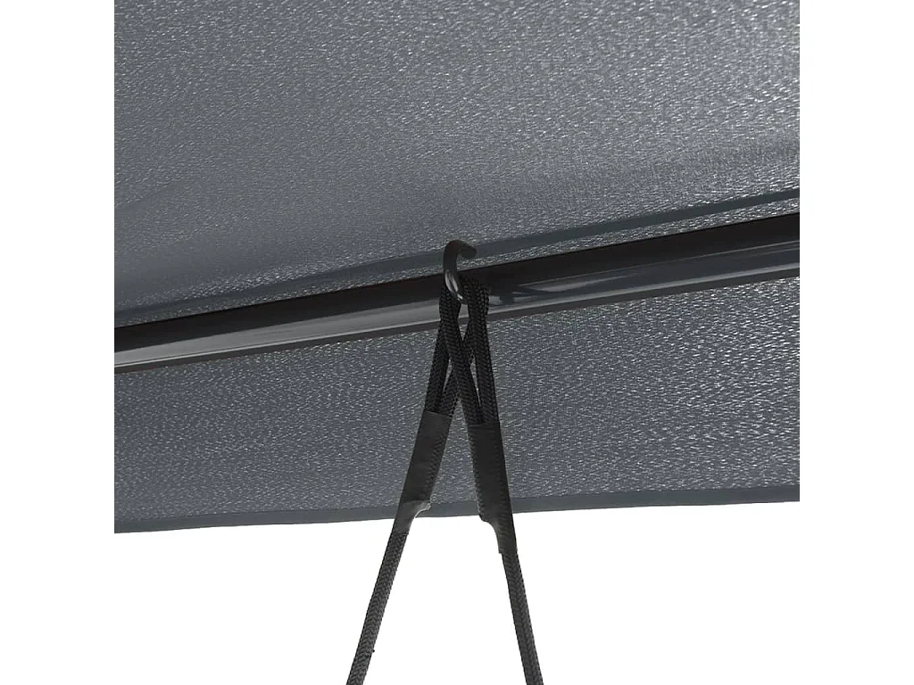 Balancelle de jardin avec auvent gris foncé acier