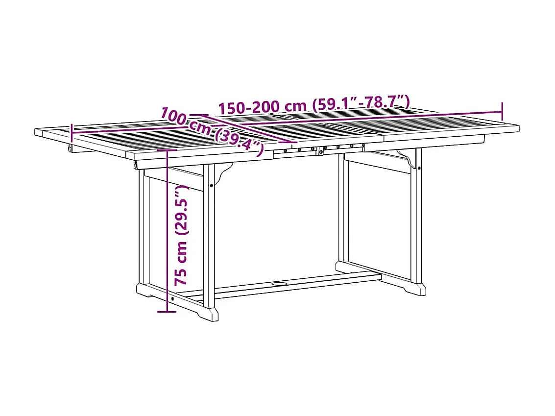 Juego comedor de jardín 7 pzas madera maciza acacia y textileno