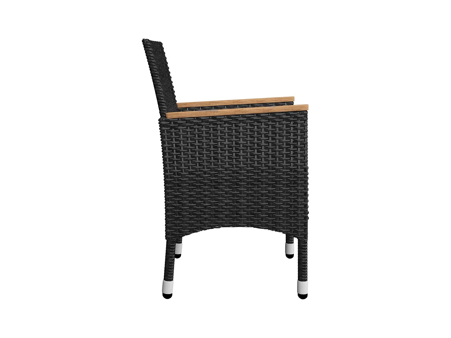 Ensemble à manger de jardin 5 pcs Noir