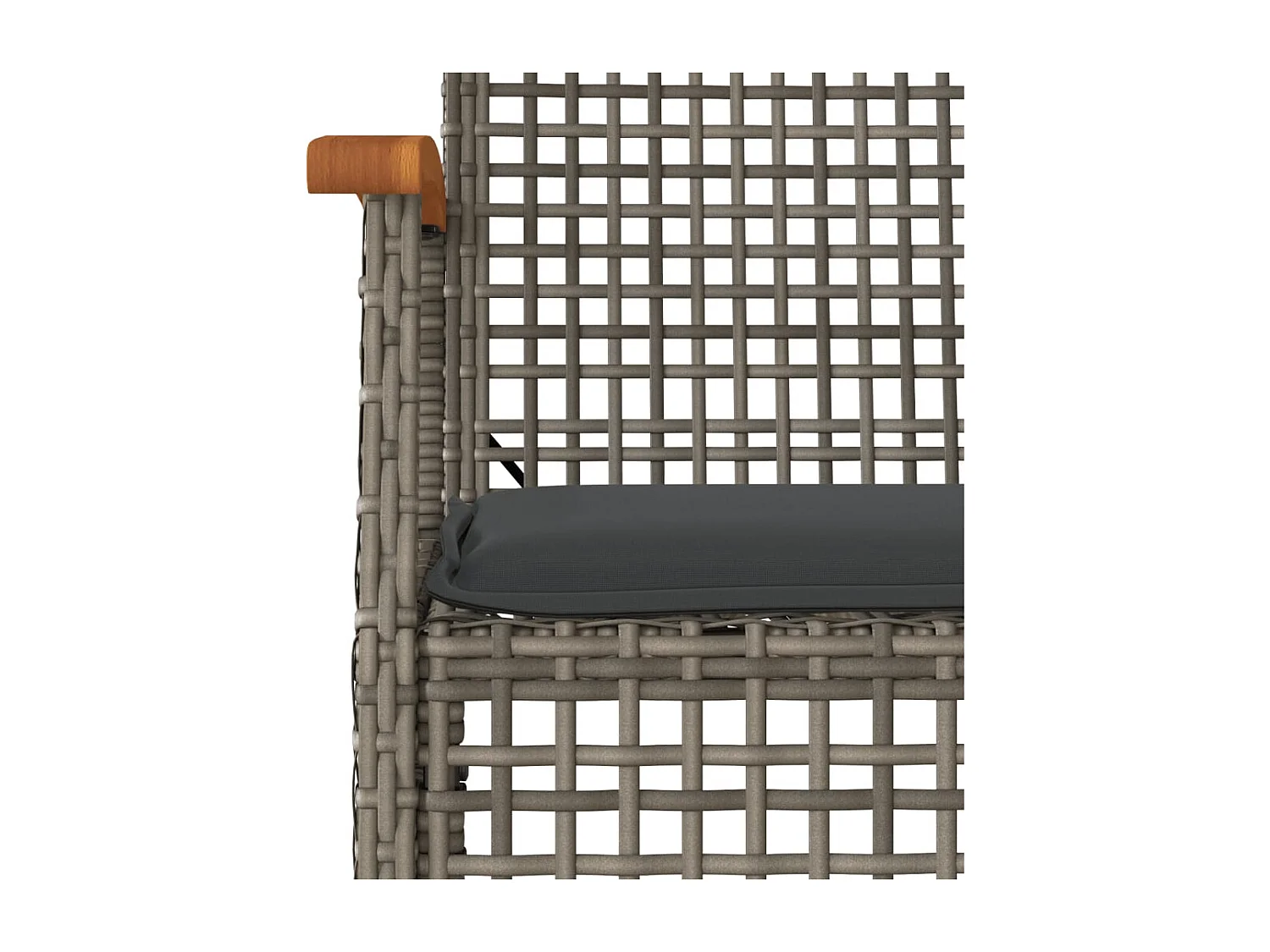 Ensemble à manger de jardin et coussins 7 pcs gris rotin