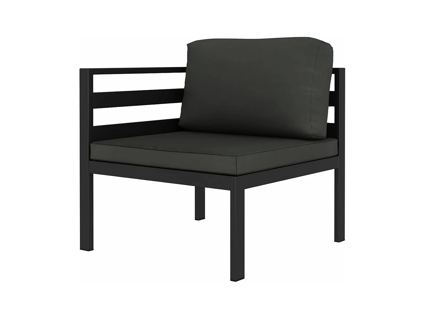 Salon de jardin 10 pcs avec coussins Aluminium Anthracite