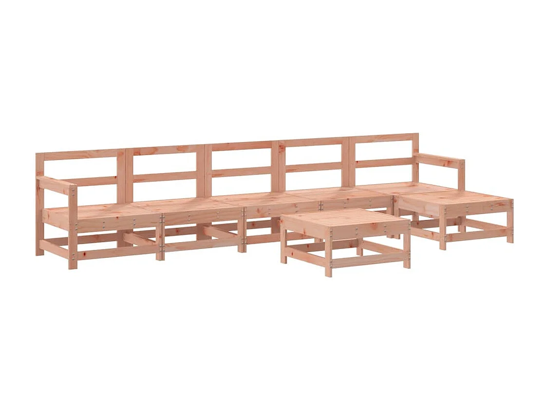 Salon de jardin 7 pcs bois massif douglas
