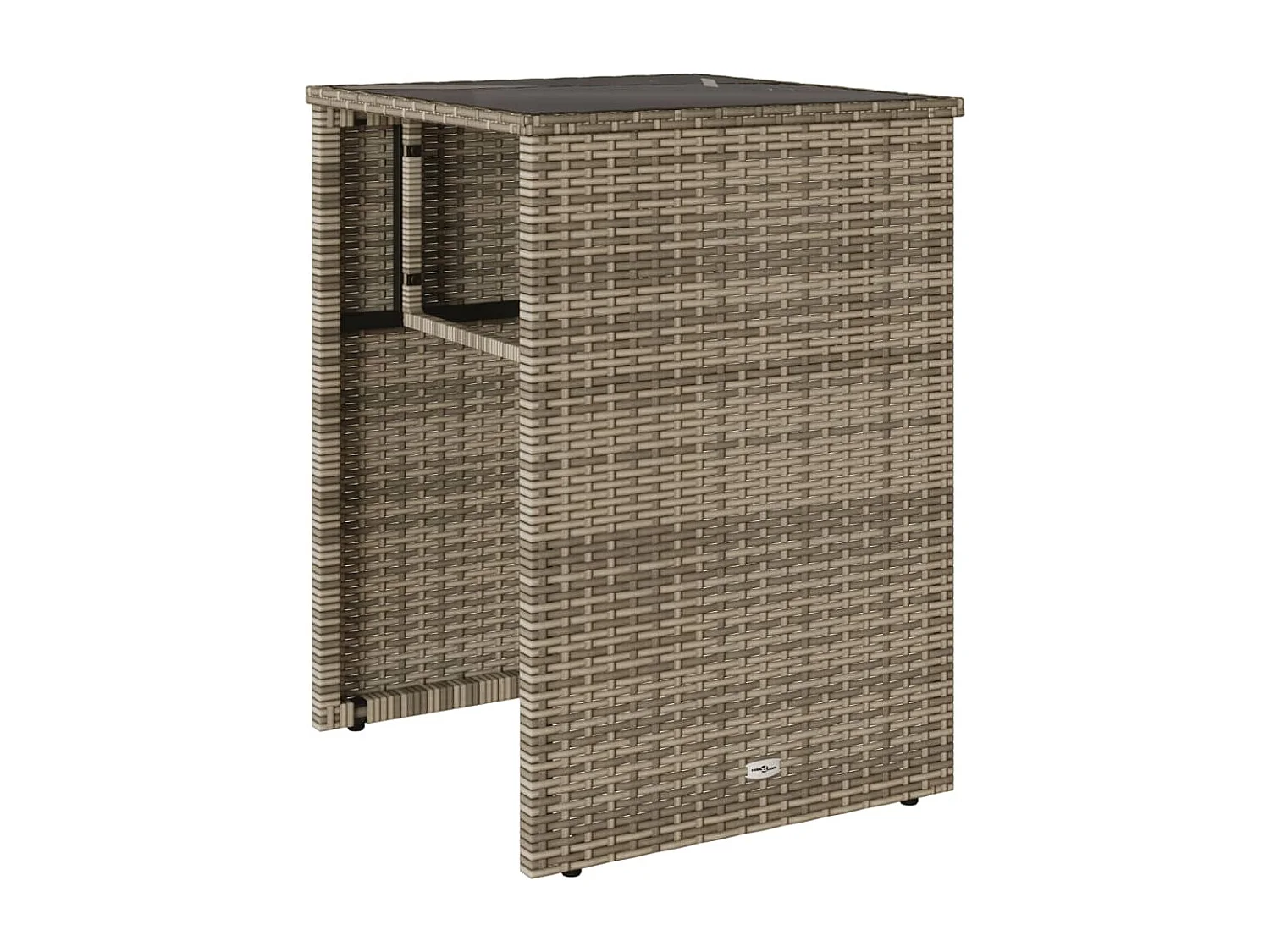 Ensemble de bistro 3 pcs avec coussins beige résine tressée