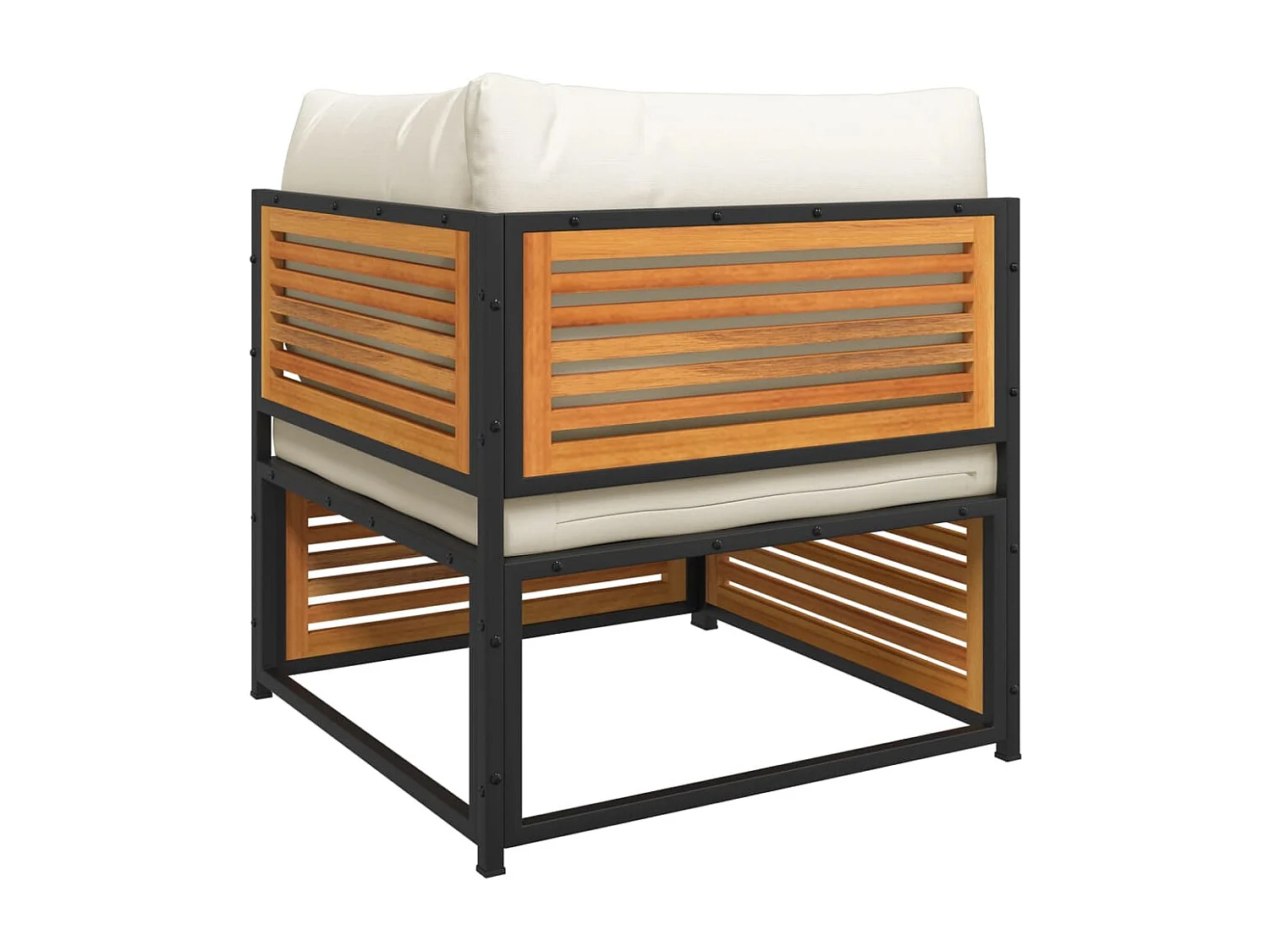 Salon de jardin avec coussins 6 pcs bois d'acacia solide