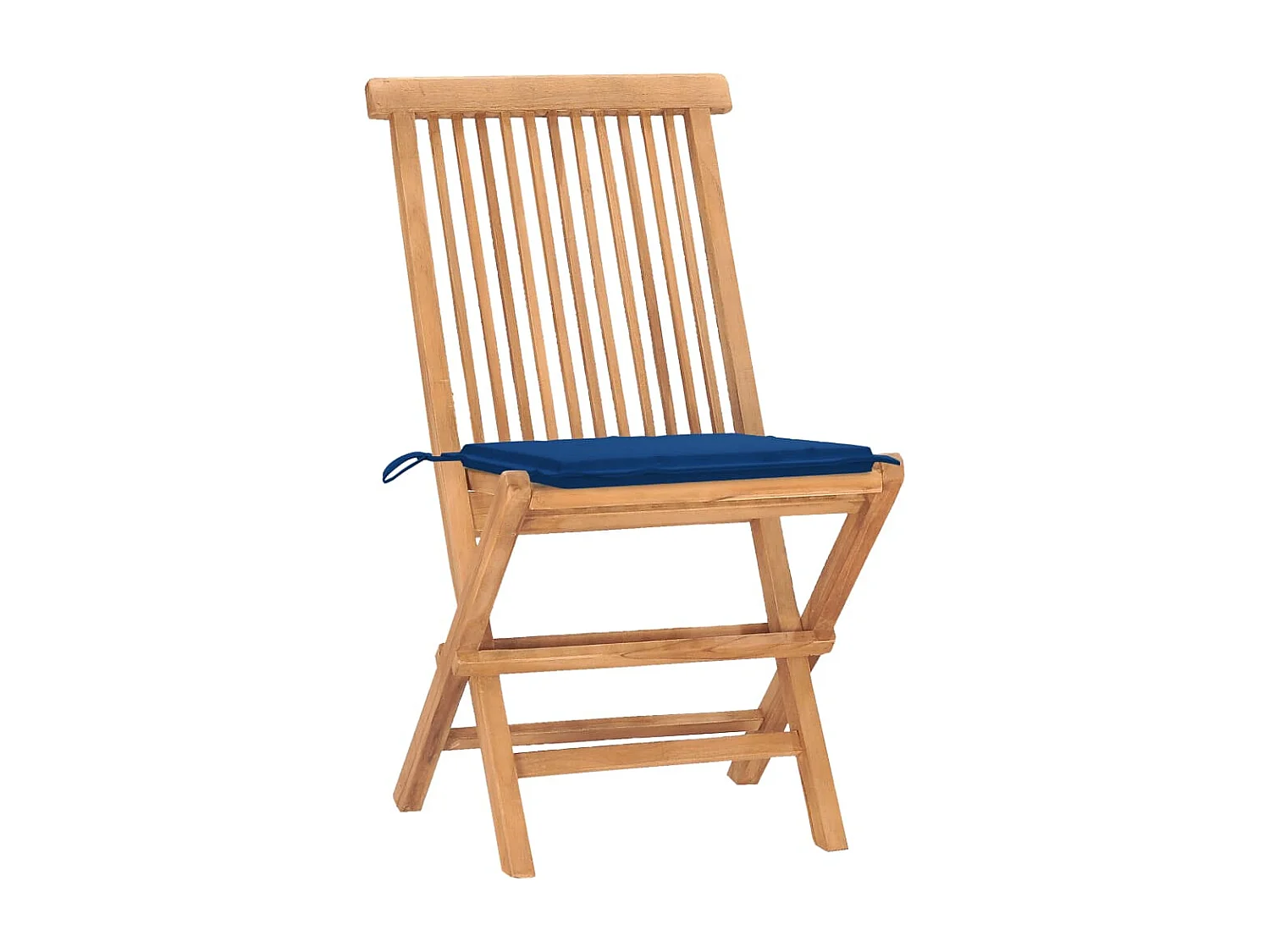 Ensemble à manger d'extérieur pliable avec coussin 3 pcs Teck