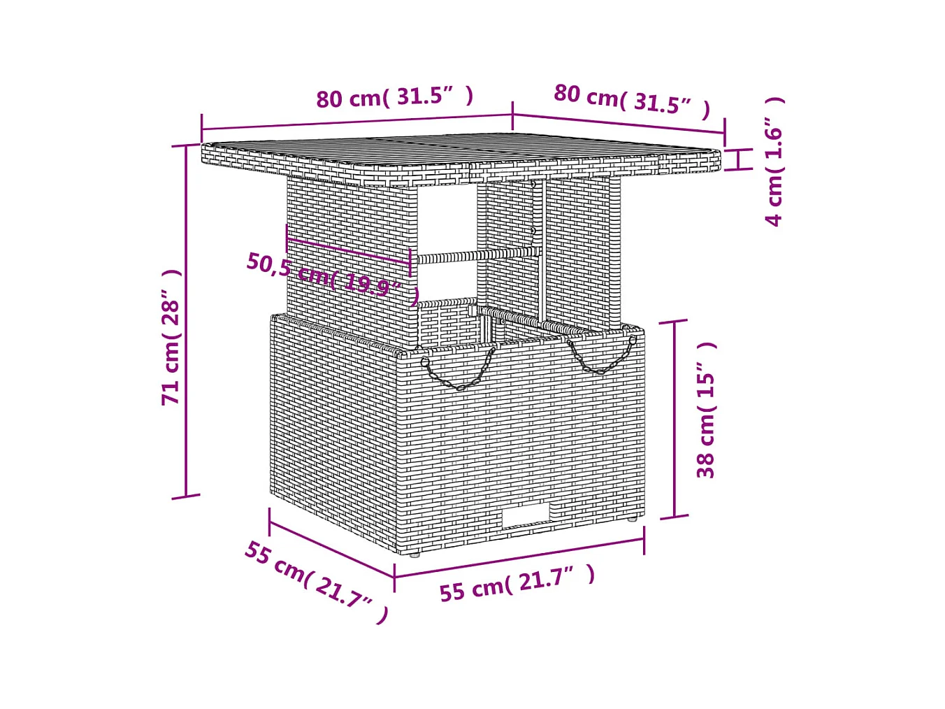 3-delige Tuinset met kussens poly rattan beige