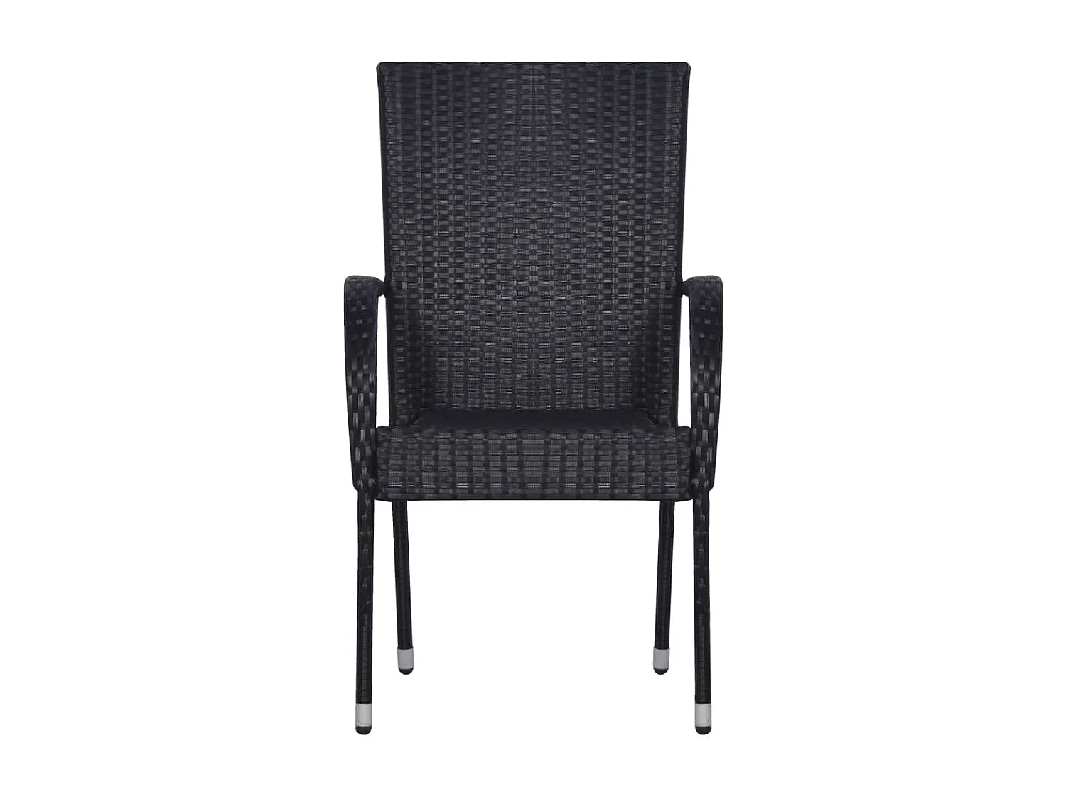 Ensemble à manger de jardin 7 pcs Noir