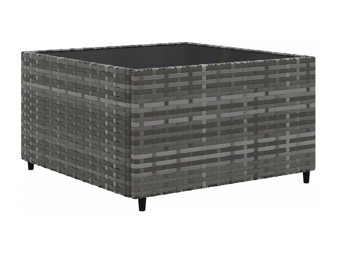 Set Divano da Giardino 10 pz con Cuscini Grigio in Polyrattan