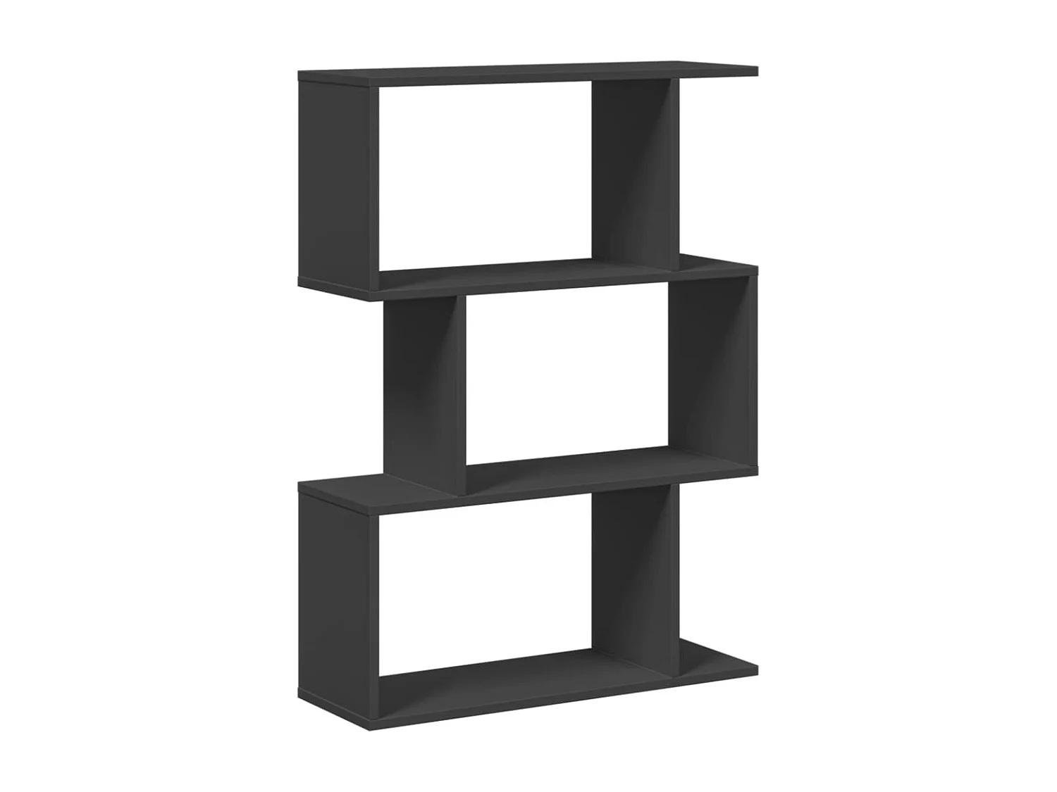 Étagère séparatrice de pièce à 3 niveaux gris béton