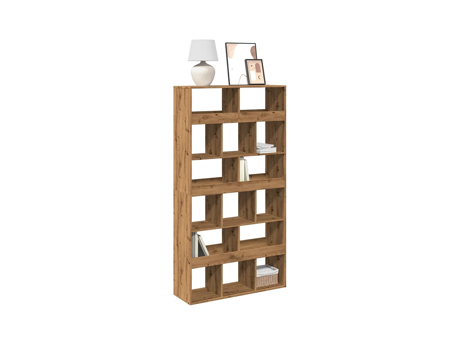 Bibliothèque chêne artisanal 100x33x187,5 cm bois d'ingénierie