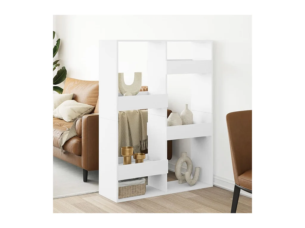 Cloison de séparation blanc 100x33x135 cm bois d'ingénierie
